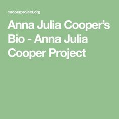 Anna Julia Cooper
