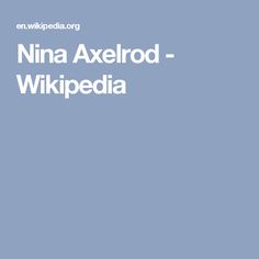 Nina Axelrod