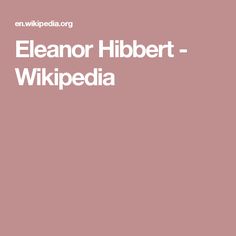 Eleanor Hibbert