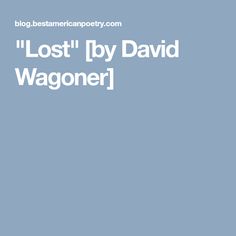David Wagoner