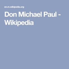 Don Michael Paul