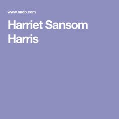 Harriet Sansom Harris