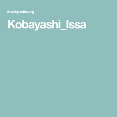 Kobayashi Issa